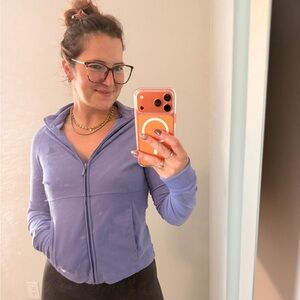 adidas Women's Lavender Zip-Up Hoodie